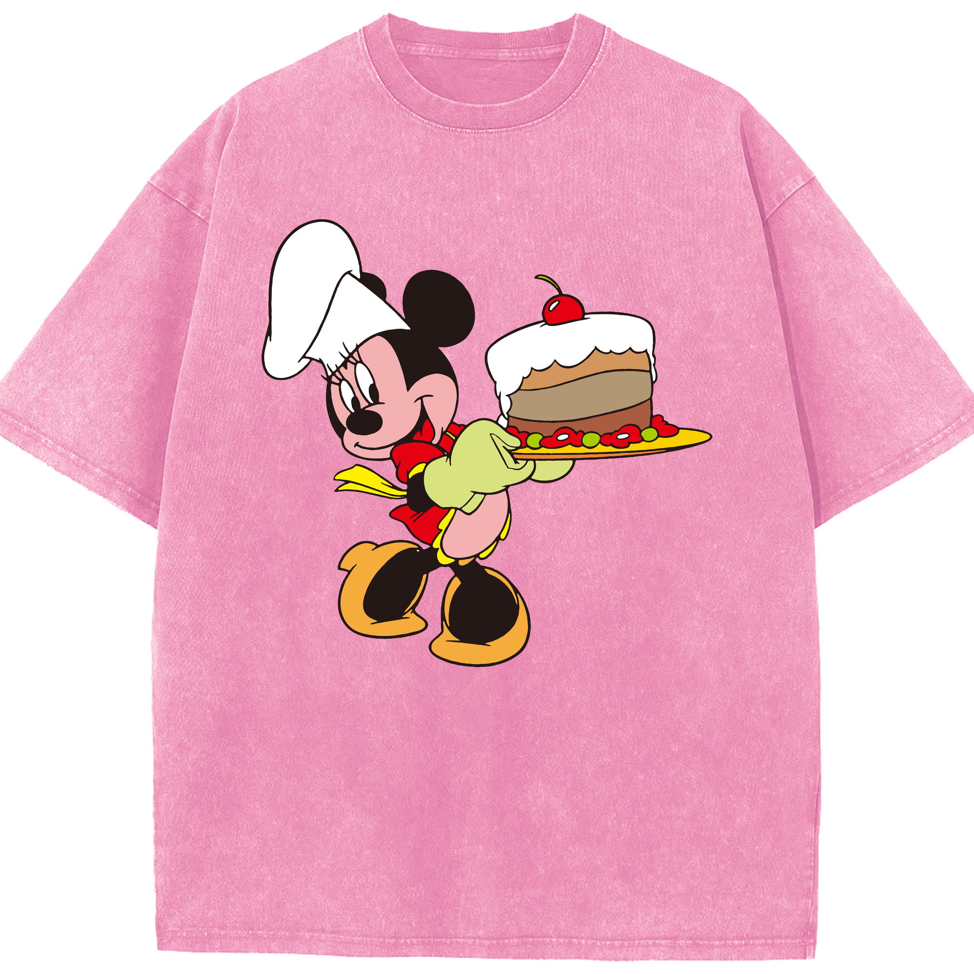 （画像用） ミッキーマウス Mickey Mouse 綿100% ヴィンテージ風 半袖Tシャツ（フロントプリント）